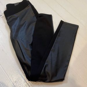 WHITE HOUSE BLACK MARKET leggings half leather half regular
